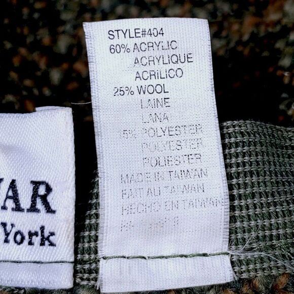 Betmar New York Vintage Women's Olive Green Wool Blend Knit Bucket Hat With Logo - Picture 9 of 11